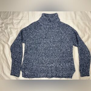 Abercrombie & Fitch Womens Large Chunky Ribbed Knit Turtleneck Sweater VTG Y2K